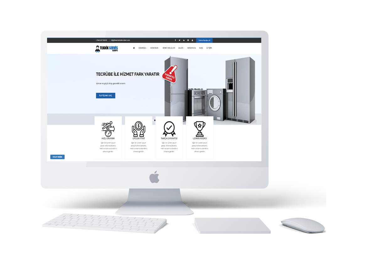 Sınırsız üst ve alt menü ekleme özelliği.
Yeni tasarım gelişmiş iletişim sayfası.
Sınırsız hizmet ekleme düzenleme ve silme.
Sınırsız hizmet bölgesi ekleme düzenleme ve silme.
Site ana meta kelimeleri belirleme. (Title, Description, Keywords)
Tüm dinamik ve sabit sayfalar için admin panel kontrollü belirtme. (Title, Description, Keywords)
Header menüleri admin panelinden ekleme silme ve düzenleme alanı.
Tüm admin paneli SweetAlert ile uyarı pencereleri. (Dinamik aktif uyarı penceresi)
Ana sayfada tüm alanlar aktif pasif edebilme.
Ana sayfa tüm başlık ve yazı alanları admin panelden düzenleme.
Tam içerik yönetimi.
Sınırsız YORUM ve BLOG Ekleme
SMS bildirimi admin aktif pasif yapma. (İletişim için admin bildirimi. YENİ-3 ayrı SMS firması seçebilme Bildirim yapılacak numara seçme)
MAİL bildirimi (İletişim admin bildirimi. SMTP-YENİ-Bildirim yapılacak mail adresi seçme)
Footer menüleri adminden düzenleme, ekleme ve silme.
Sosyal medya yönetimi.
Footer yazı alanı ekleme düzenleme.
Full admin kontörlü ve basit kullanım.
Yeni Tasarım KOLAY ERİŞİM full iletişim kanalları yönetimi hepsi adminden ayrıca belirtilip aktif ve pasif edilerek kullanılabilir.
Daha sayamadığımız birçok özellik


----------------------------------------------------------
Hazır Web Sitelerimizin Genel Özellikleri;

Hazır Web Sitesi yazılımlarımızın hepsi yönetim panellidir. Kolayca yönetilebilir , düzenlenebilir ve sınırsız içerik girişi yapabilirsiniz. Tamamen Türkçe altyapıya sahip bu yazılımlarımız tüm mobil cihazlar ile uyumlu responsive bir yapıdadır. Medyaweb, özelleştirilebilir profesyonel hazır web siteleri üreten Türkiye'nin en büyük hazır site platformudur.

Yazılım menüleri ve sayfalarını istediğiniz gibi düzenleyebildiğiniz için tüm site tasarımını başka sektörlere uygun olarak çevirebilirsiniz..

Düzenleme: Gelişmiş Yönetim Paneli
Uyumluluk: Responsive
Lisans Durumu: Domain Lisanslı
Hosting Paneli: Ücretsiz
Web Sitesi Teknik Destek: Ücretsiz
Güncelleme: 2026
